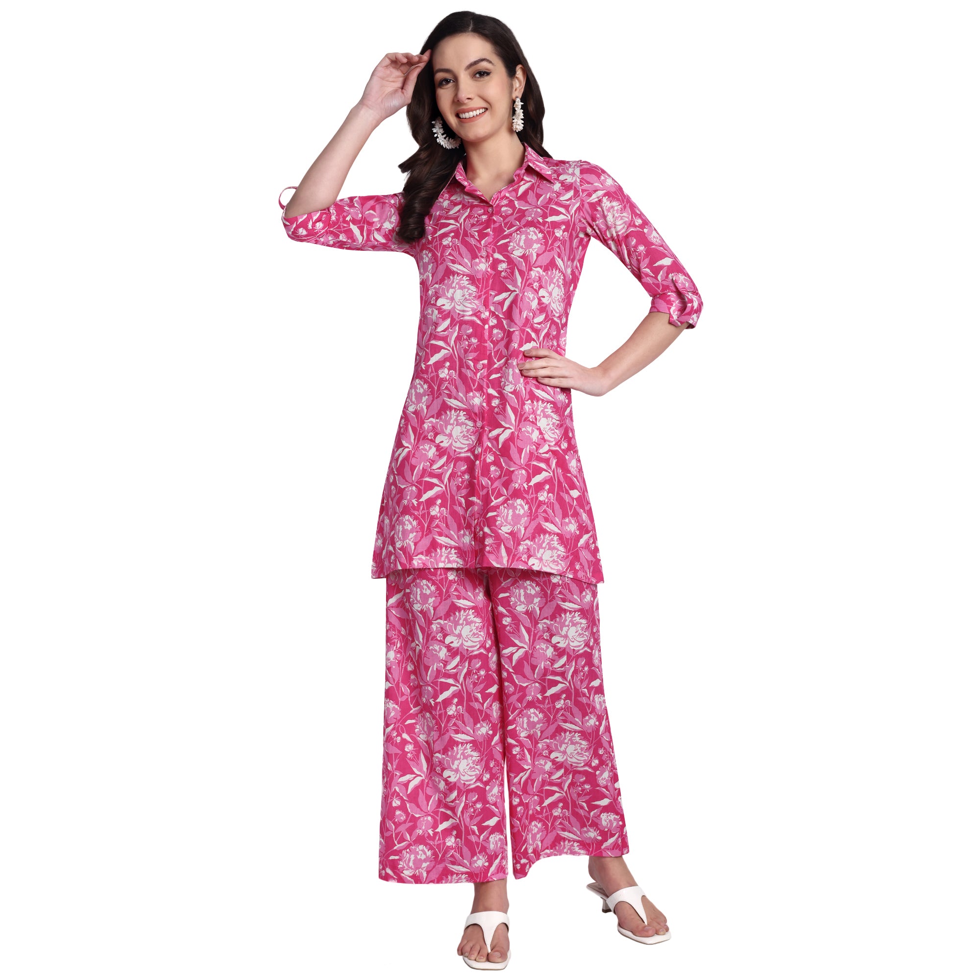 Collar Pink Co-ord Set